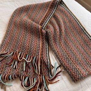 Free people Multicolor Knit Scarf with Fringe